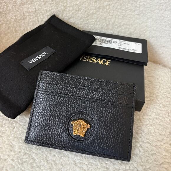 Versace Other - Versace Medusa Black and Gold Card Holder